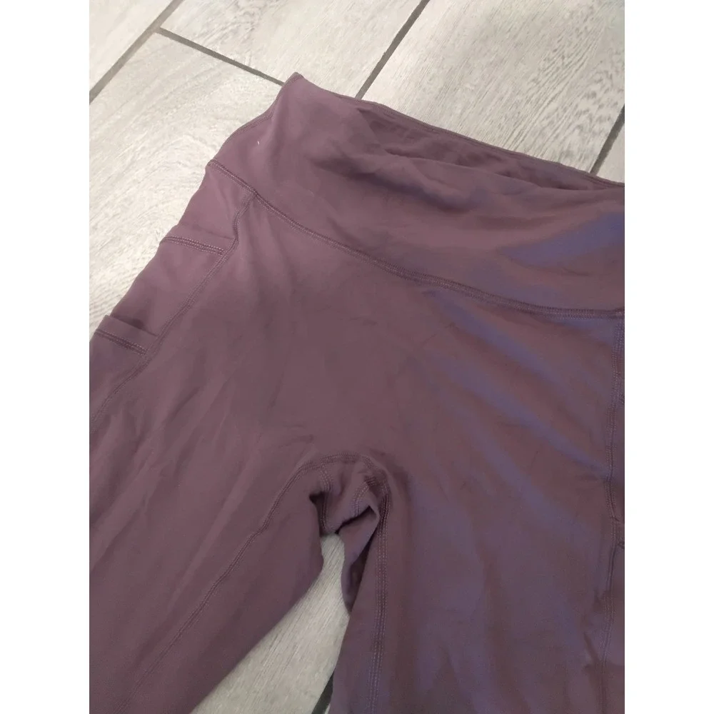 Halara High Waisted 7/8 Leggings Plum Purple Multi Pocket Athletic Yoga Womens S